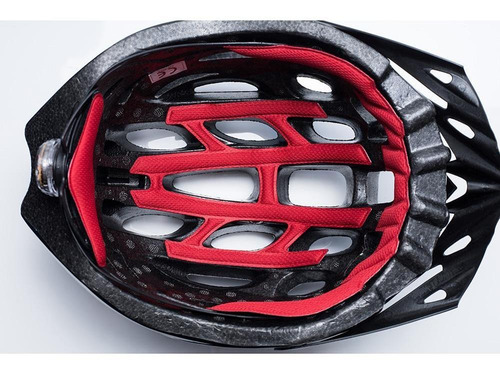 Imagem 2 de 10 de Capacete Ksw Ciclista Bike Mtb Bicolor Com Led Integrado