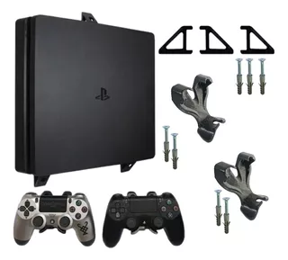 Suporte Parede Playstation 4 Slim (console + 2 Controles)