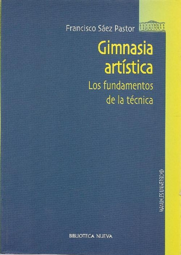 Libro Gimnasia Artistica De Francisco Saez Pastor
