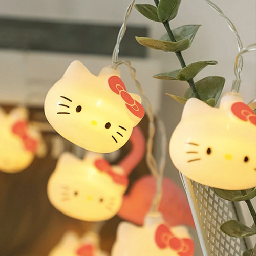 Guirnalda Luces De Hello Kitty Tira Luz Led Lámpara Kawaii