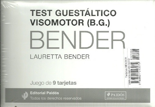 Test Guestaltico Visomotor - Tarjetas - Lauretta Bender