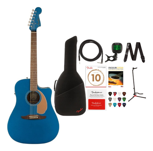 Guitarra Acustica 6 Cuerda Mano Derecha Belmont Azul Bolsa