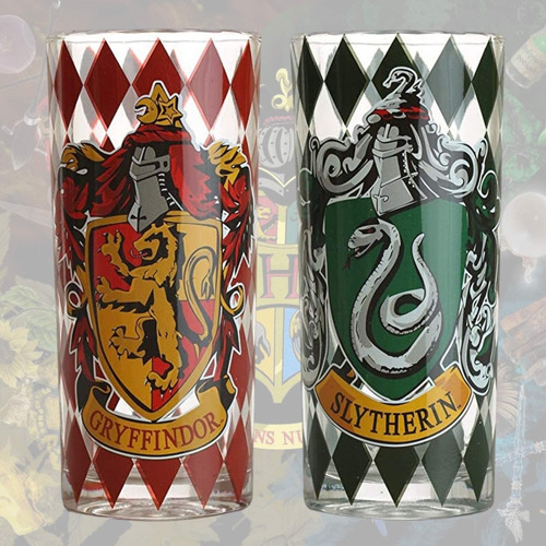 Silver Buffalo Harry Potter Hogwarts House Crests - Juego De