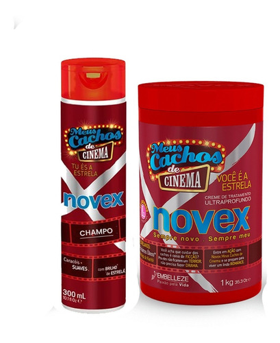 Kit Shampoo + Crema Mis Crespos Cinema 1000g Novex