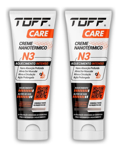 Kit 2 Creme Nanotermico N3 Toff Alivia Dor Muscular Intensa