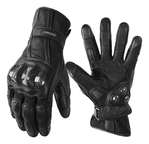 Guantes De Moto Largos De Cuero Suomy Para Hombre Con Pantal