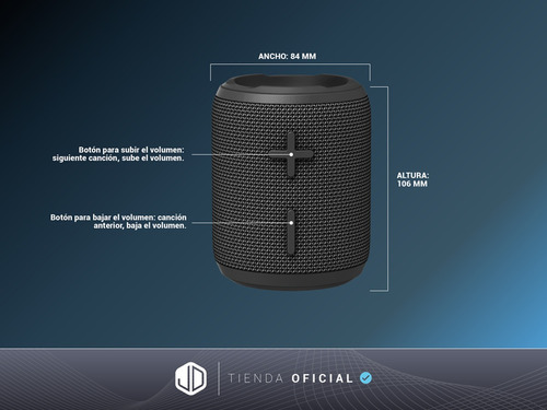Imagen 6 de 10 de Parlante Portátil Inalambrico Bluetooth 5.0 Jd E100 10w Rms