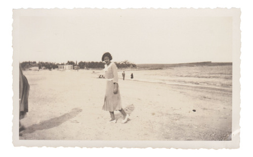 1933 Fotografia Real Vintage Playa Pajas Blancas Montevideo