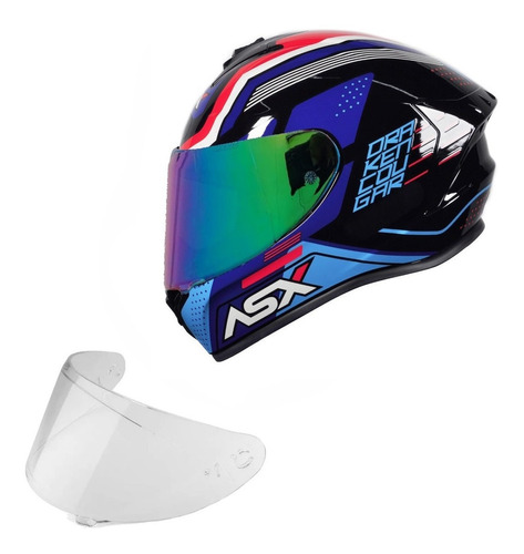 Capacete Axxis Draken Vector Fosco + Viseira Camaleão