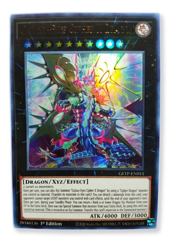 Yugi-oh! Galaxy-eyes Cipher X Dragon Gftp-en011 Ultra