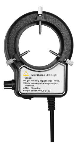 Microscopio Led De Brillo Ajustable Con Luz Redonda