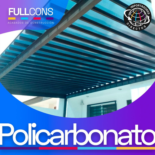 Imagen 8 de 10 de Láminas De Policarbonato Alveolar Uv Techos, Pérgolas
