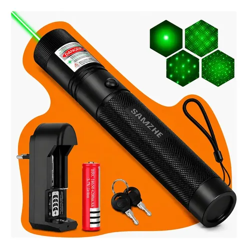 Caneta Laser Verde Ultra Forte 50000mw Recarregável Alcance 100km Prova Dagua Laser Pointer Profissional Longo Alcance Com Chave Segurança Para Astronomia Trilhas Apresentações E Uso Profissional