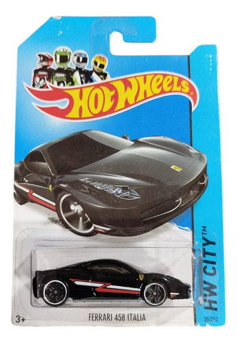 Hotwheels Ferrari 458 Italia Negro Negro