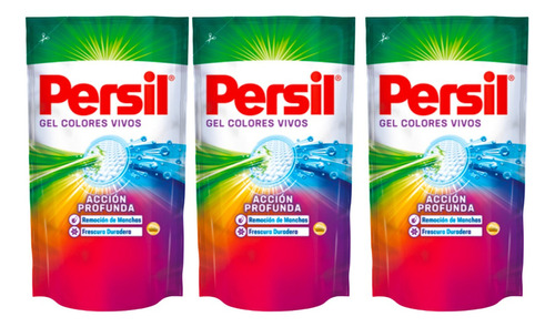 3 Pack Persil Detergente Liquido Para Ropa De Color 830 Ml