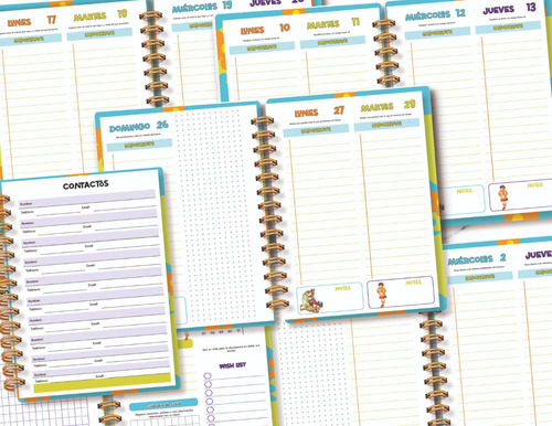 Agenda 2 Dias 2025, Scooby Doo, Personalizada, M. Carta