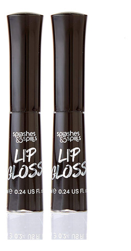 Lujoso Brillo De Labios Negro, Color Vibrante Con Cobertura.