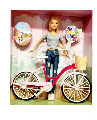 Muñeca Zoe Y Su Bicicleta De Paseo