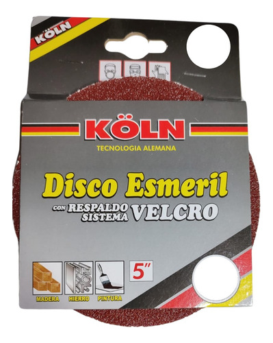 Disco De Lija Con Velcro 5 Pulgadas - 125mm Grano 80 Pack 5u