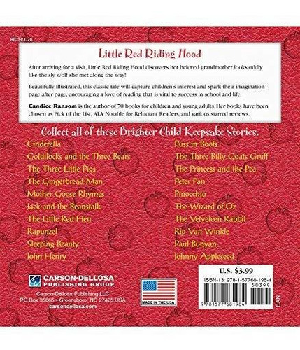 Little Red Riding Hood (keepsake Stories), De Candice Ransom. Editorial Brighter Child, Tapa Blanda En Inglés, 2001