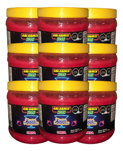 Salsa Mix Neon Fresa 7.7kg Escarchar Michelada Coctel