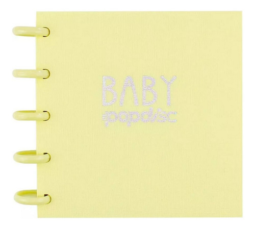 Caderno Baby Grande Pautado Amarelo Baunilha 90g/m2 Pop Disc