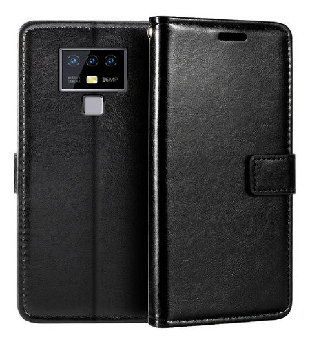 Funda Case Para Zte A5 2020 Flip Cover Negro Antishock