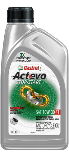 Aceite Motor Castrol Actevo 4t Stop-start 10w30 - 1 Litro