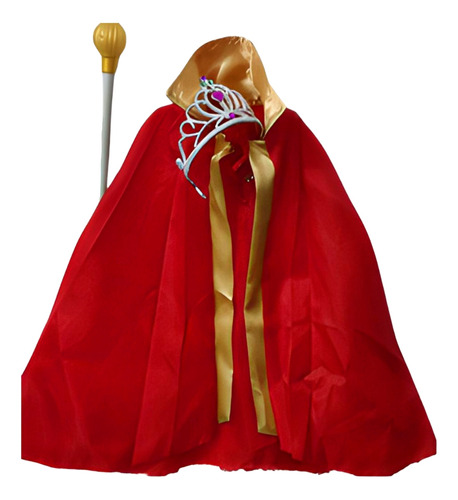 Set Disfraz De Reina (capa,cetro,corona)