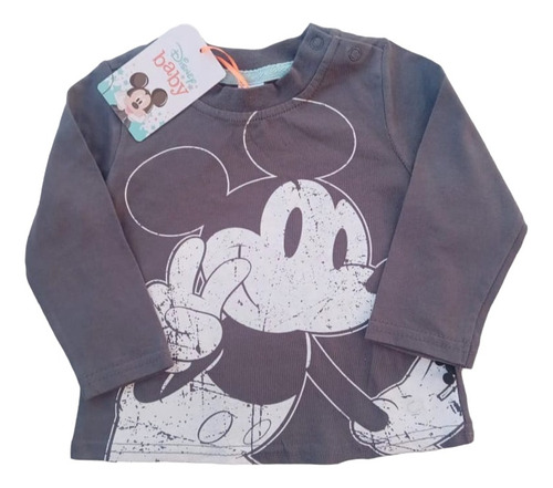 Polera Manga Larga Bebe, 9 Meses Disney Baby