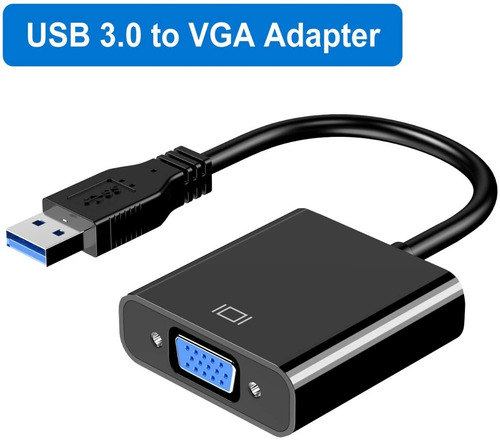 Imagen 1 de 8 de El Convertidor De Vídeo Usb 3.0 A Vga Se Conecta Al Monitor