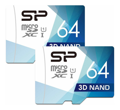 Silicon   64gb 2pack 3d Nand Tarjeta Microsd De Alta Ve...