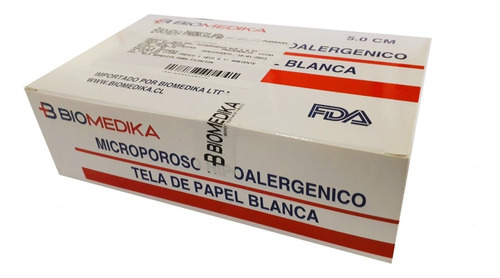 Imagen 2 de 2 de Tela Adhesiva Microporosa 5cm X 9mt / Caja 6 Unidades