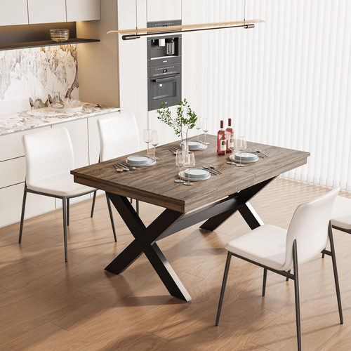Kvvbprb Mesa De Comedor Extensible Para 4 A 8 Personas Color De La Tapa Color De Las Patas