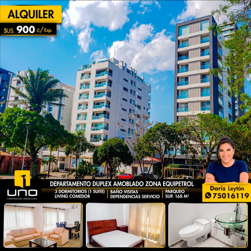 Departamento Duplex En Alquiler  Zona Equipetrol