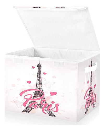 Caja De Almacenamiento Torre Eiffel Con Tapa, Ros