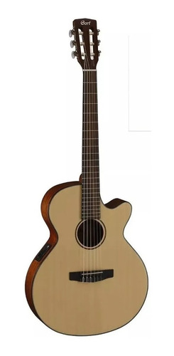Guitarra Electrocriolla Cort Cec3 Ns Con Corte Y Funda