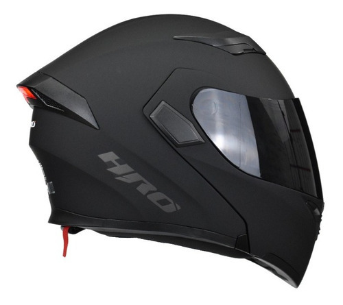 Casco Para Moto Abatible Hro 3400dv Negro Mate Con Luz Stop Tamaño Del Casco L