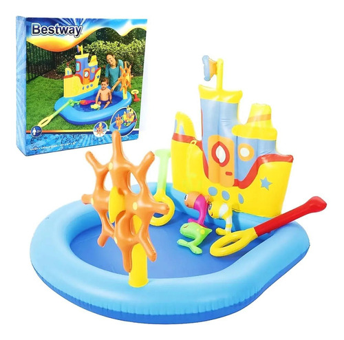 Piscina Inflável Playground Barco Bestway Infantil 84l