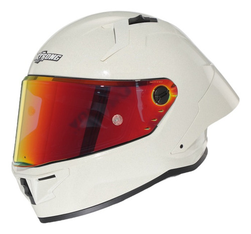 Casco Certificado Moto Ece 2206 Integral Xtrong Blanco Perla Blanco Holográfico L