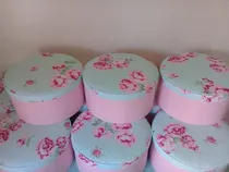 Comprar Cajas Forradas En Tela Corazón O Redonda 20x10