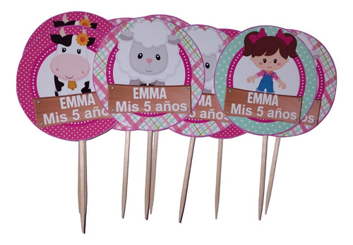 Cotillon Personalizado Animalitos Nena Bolsitas 15 Invitados