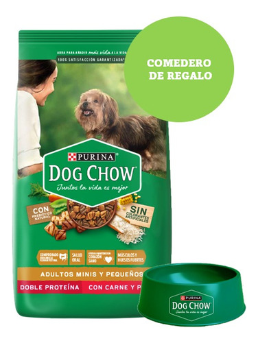 Combo Dog Chow Adulto Pequeño 21 Kg + Comedero De Regalo 