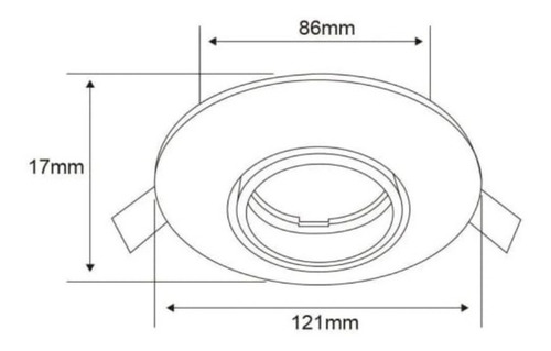 Imagen 6 de 6 de Lampara Empotrable Techo Dirigible Mr16 Blanco Gu5.3 Yd-360/