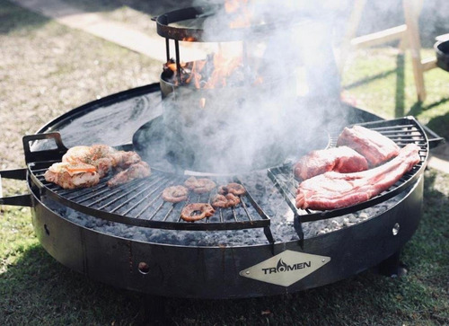 Parrillero Duomo 360 Tromen Doble Parrilla + Plancha + Cruz