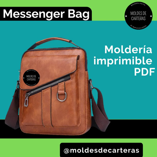 Moldes De Carteras Moldería Digital Pdf Bandolera Hombre