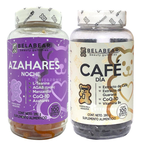 Azahares Noche Café Día Kit Belabear 100 Gomitas Coq-10