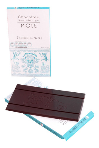 Tableta De Chocolate Semiamargo Con Mole