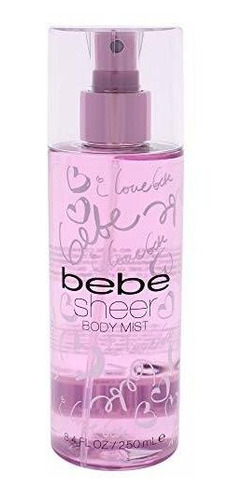 Bebe Sheer Body Mist For Women, 8.4 Fl 5y6n2