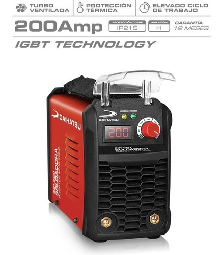 Soldadora Inverter Por Electrodos - 200 A